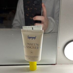 BRAND NEW Supergoop! Unseen Sunscreen SPF 50 - Cream with Yellow Cap BRAND NEW